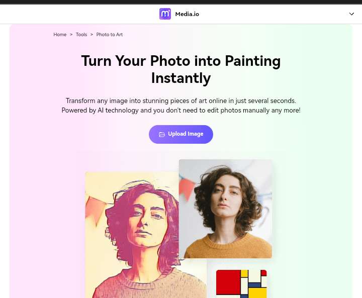 media.io ai image selfie generator