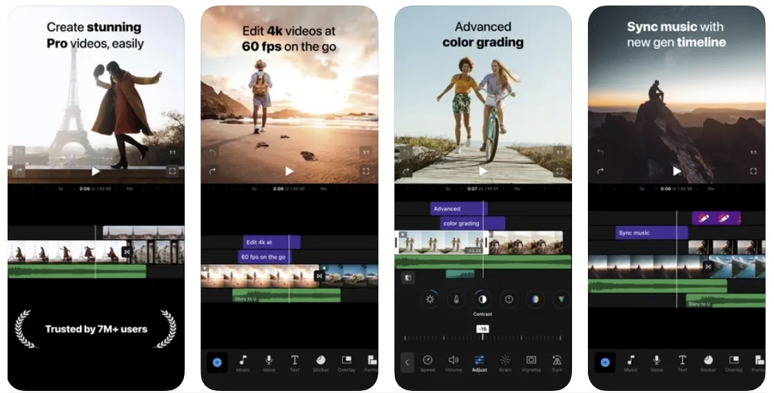 invideo video übergangs app