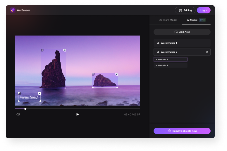 remove video watermark with AI