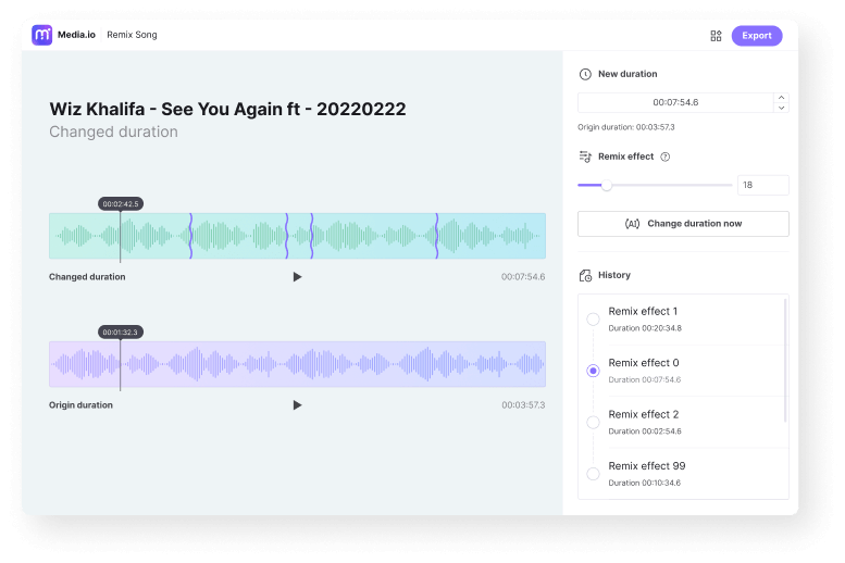 ai remixage audio en ligne